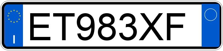 Numer rejestracyjny ET983XF posiada FIAT Panda 3a serie