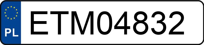 Numer rejestracyjny ETM 04832 posiada HONDA CIVIC - ETM04832
