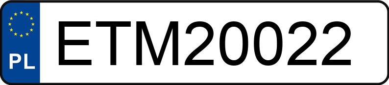 Numer rejestracyjny ETM 20022 posiada BMW 530 - ETM20022 Numer rejestracyjny ETM 20022 posiada BMW 530 - ETM20022