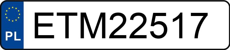 Numer rejestracyjny ETM 22517 posiada MERCEDES-BENZ CLS 500 - ETM22517