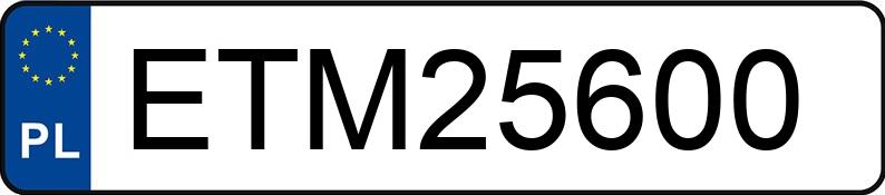 Numer rejestracyjny ETM 25600 posiada BMW 535D XDRIVE - ETM25600