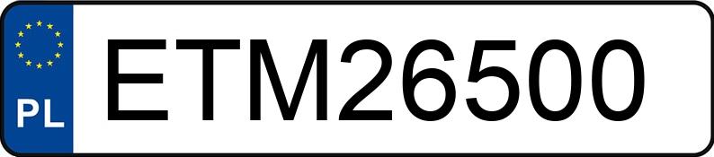 Numer rejestracyjny ETM 26500 posiada BMW 523i MR`07 E4 E60 523i MR`07 E4 E60 - ETM26500