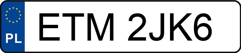 Numer rejestracyjny ETM 2JK6 posiada OPEL ASTRA 1,4 I 16V - ETM2JK6