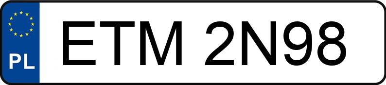 Numer rejestracyjny ETM 2N98 posiada VOLKSWAGEN GOLF IV 1.9 TDI - ETM2N98