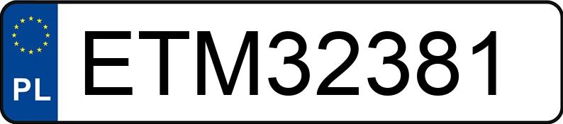 Numer rejestracyjny ETM 32381 posiada RENAULT CLIO - ETM32381