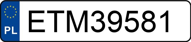 Numer rejestracyjny ETM 39581 posiada BMW X5 - ETM39581