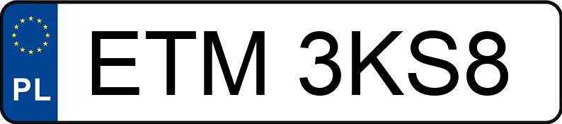Numer rejestracyjny ETM 3KS8 posiada BMW 330 Diesel Kat. MR`01 E3 E46 330 Diesel Kat. MR`01 E3 E46 - ETM3KS8 Numer rejestracyjny ETM 3KS8 posiada BMW 330 Diesel Kat. MR`01 E3 E46 330 Diesel Kat. MR`01 E3 E46 - ETM3KS8