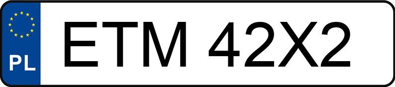 Numer rejestracyjny ETM 42X2 posiada HONDA ACCORD 2.0 - ETM42X2
