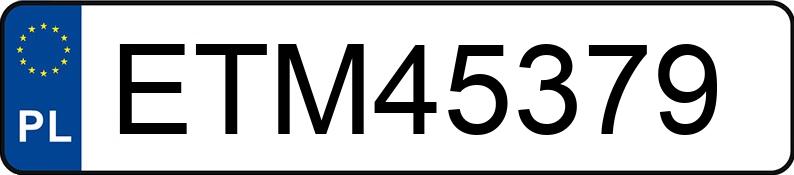 Numer rejestracyjny ETM 45379 posiada SEAT IBIZA - ETM45379