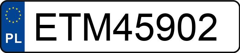 Numer rejestracyjny ETM 45902 posiada SKODA OCTAVIA - ETM45902