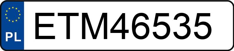 Numer rejestracyjny ETM 46535 posiada AUDI A6 - ETM46535