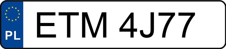 Numer rejestracyjny ETM 4J77 posiada BMW M 5 5.0 MR`04 E4 E60 Aut. - ETM4J77