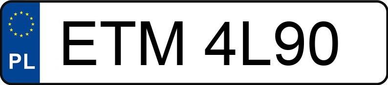 Numer rejestracyjny ETM 4L90 posiada RENAULT THALIA - ETM4L90