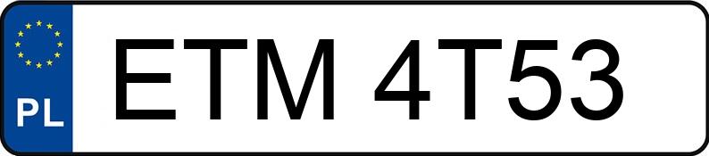 Numer rejestracyjny ETM 4T53 posiada VOLVO S80 - ETM4T53 Numer rejestracyjny ETM 4T53 posiada VOLVO S80 - ETM4T53