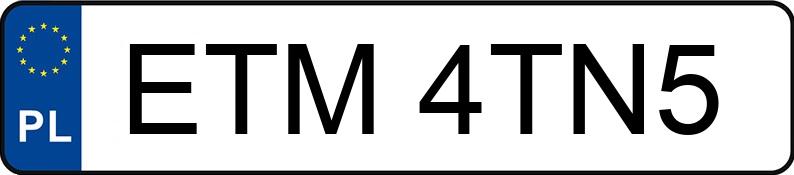 Numer rejestracyjny ETM 4TN5 posiada OPEL Corsa C 1.0 MR`00 E3 Cosmo - ETM4TN5
