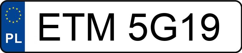 Numer rejestracyjny ETM 5G19 posiada AUDI A6 2.4 KAT - ETM5G19
