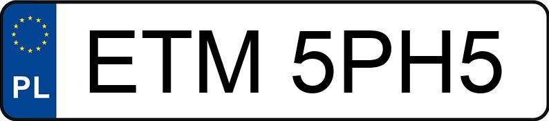 Numer rejestracyjny ETM 5PH5 posiada MAZDA 3 - ETM5PH5 Numer rejestracyjny ETM 5PH5 posiada MAZDA 3 - ETM5PH5