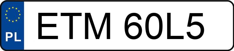 Numer rejestracyjny ETM 60L5 posiada TOYOTA YARIS - ETM60L5 Numer rejestracyjny ETM 60L5 posiada TOYOTA YARIS - ETM60L5