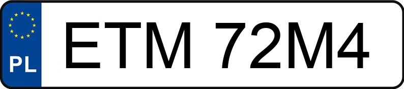 Numer rejestracyjny ETM 72M4 posiada AUDI 80 1.9D - ETM72M4