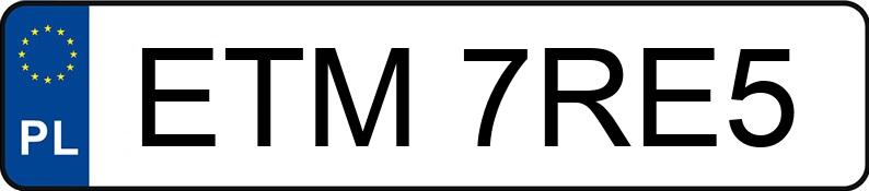Numer rejestracyjny ETM 7RE5 posiada FIAT Punto 60 Kat. SX - ETM7RE5 Numer rejestracyjny ETM 7RE5 posiada FIAT Punto 60 Kat. SX - ETM7RE5