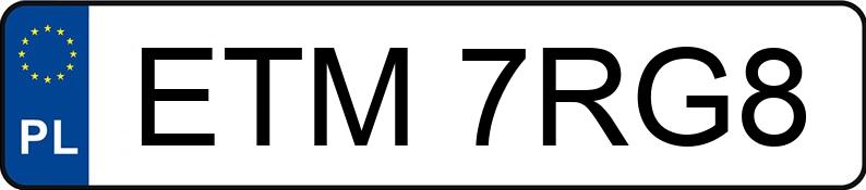 Numer rejestracyjny ETM 7RG8 posiada AUDI A4 1.6 Kat. B5 A4 1.6 Kat. B5 - ETM7RG8