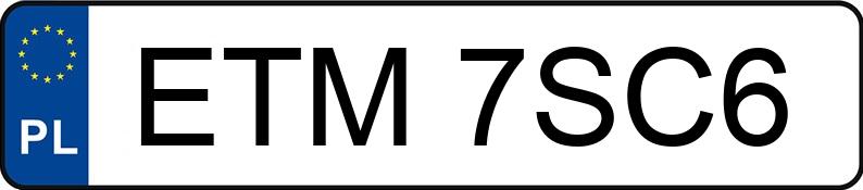 Numer rejestracyjny ETM 7SC6 posiada SAAB 9-5 1.9 TiDS MR`05 E4 Vector Aut. - ETM7SC6