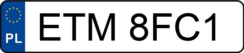 Numer rejestracyjny ETM 8FC1 posiada PEUGEOT 607 2.2 HDI MR`00 E3 607 2.2 HDI MR`00 E3 - ETM8FC1