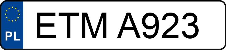 Numer rejestracyjny ETM A923 posiada DAEWOO MATIZ - ETMA923