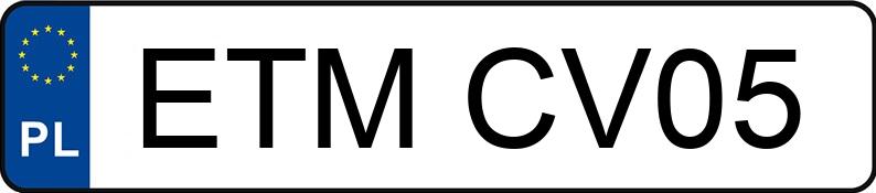 Numer rejestracyjny ETM CV05 posiada AUDI A3 1.6 Kat. MR`01 8L Ambiente - ETMCV05