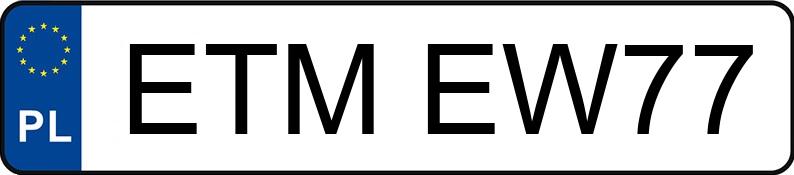 Numer rejestracyjny ETM EW77 posiada OPEL Astra Classic II 1.6 MR`04 E4 Astra Classic II 1.6 MR`04 E4 - ETMEW77