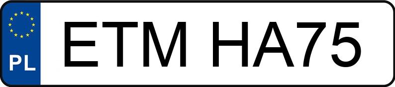 Numer rejestracyjny ETM HA75 posiada VOLKSWAGEN POLO - ETMHA75