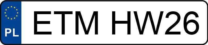 Numer rejestracyjny ETM HW26 posiada SEAT Leon 1.8 MR`99 1M Cupra R - ETMHW26