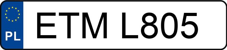 Numer rejestracyjny ETM L805 posiada FIAT UNO - ETML805 Numer rejestracyjny ETM L805 posiada FIAT UNO - ETML805