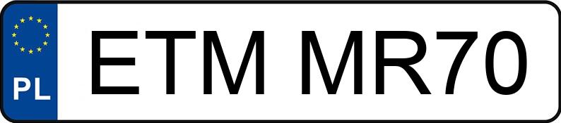 Numer rejestracyjny ETM MR70 posiada HYUNDAI I40 - ETMMR70