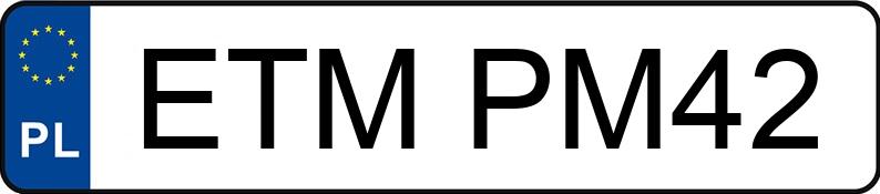 Numer rejestracyjny ETM PM42 posiada AUDI A6 3.0 TDI QUATTRO - ETMPM42 Numer rejestracyjny ETM PM42 posiada AUDI A6 3.0 TDI QUATTRO - ETMPM42