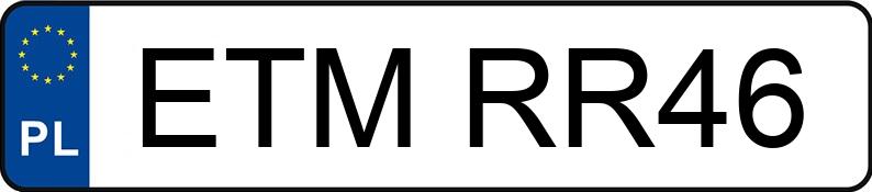 Numer rejestracyjny ETM RR46 posiada AUDI A4 2.0 Kat. MR`00 E3 8E A4 2.0 Kat. MR`00 E3 8E - ETMRR46