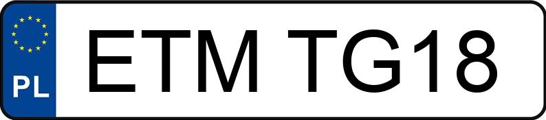 Numer rejestracyjny ETM TG18 posiada OPEL ASTRA GTC - ETMTG18