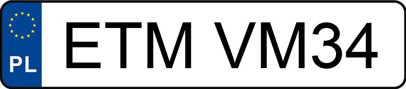 Numer rejestracyjny ETM VM34 posiada SUZUKI Sport./Szosowe od 600 ccm V-Strom 650 (DL650) - ETMVM34