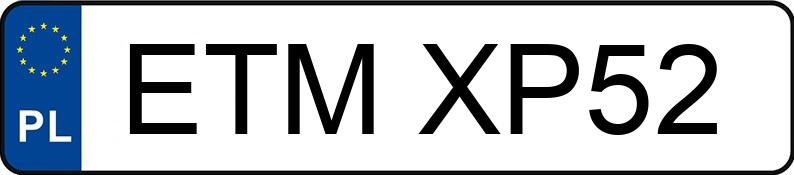 Numer rejestracyjny ETM XP52 posiada IVECO 35S11 Daily MR`09 E4 3.5t 35S11 V - ETMXP52