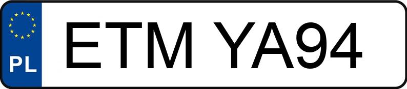 Numer rejestracyjny ETM YA94 posiada OPEL OMEGA - ETMYA94