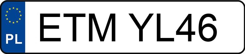 Numer rejestracyjny ETM YL46 posiada BMW 320 - ETMYL46