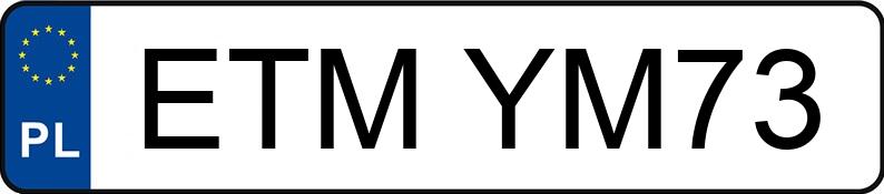 Numer rejestracyjny ETM YM73 posiada RENAULT TRAFIC - ETMYM73 Numer rejestracyjny ETM YM73 posiada RENAULT TRAFIC - ETMYM73