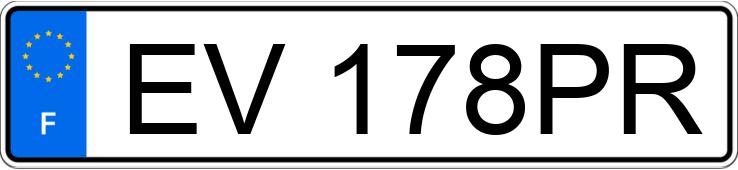 The registration number EV178PR has MINI MINI
