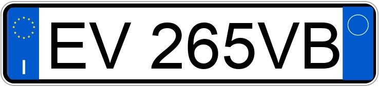 Numer rejestracyjny EV265VB posiada LAND ROVER RR Evoque 1a serie