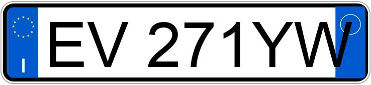 Numer rejestracyjny EV271YW posiada FIAT Panda 3a serie