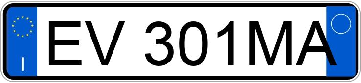 Numer rejestracyjny EV301MA posiada AUDI A3 3a serie