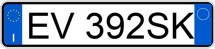 Numer rejestracyjny EV392SK posiada FIAT Panda 3a serie