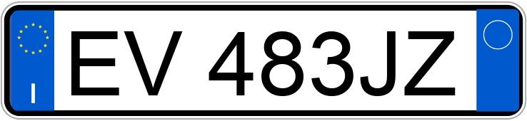 Numer rejestracyjny EV483JZ posiada BMW Serie 3