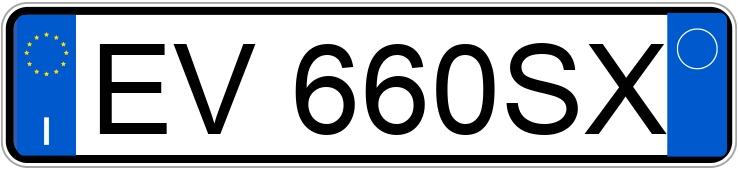 Numer rejestracyjny EV660SX posiada PEUGEOT 208 1o serie