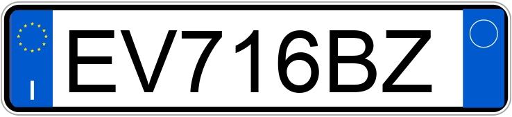Numer rejestracyjny EV716BZ posiada LANCIA Ypsilon 3a serie